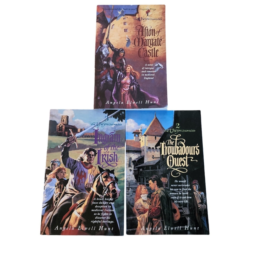 Lot Of 3 The Theyn Chronicles Series by Angela Elwell Hunt Paperback Books